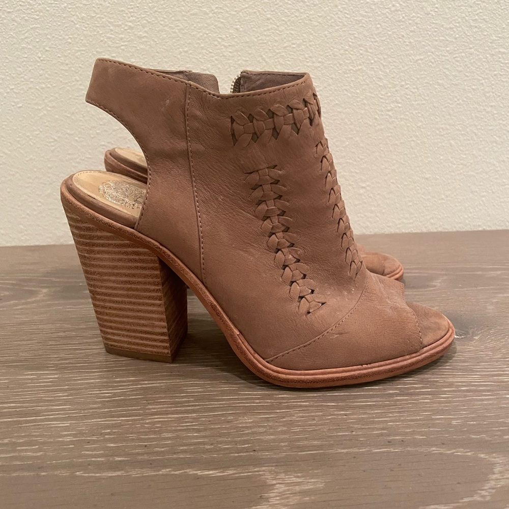 Vince Camuto Open Toe Booties. Gently worn. Size 8.5